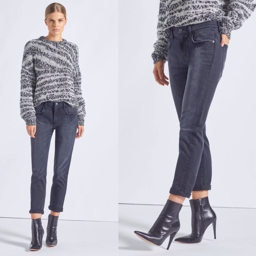 CURRENT ELLIOT Gray The Fling Boyfriend Jeans